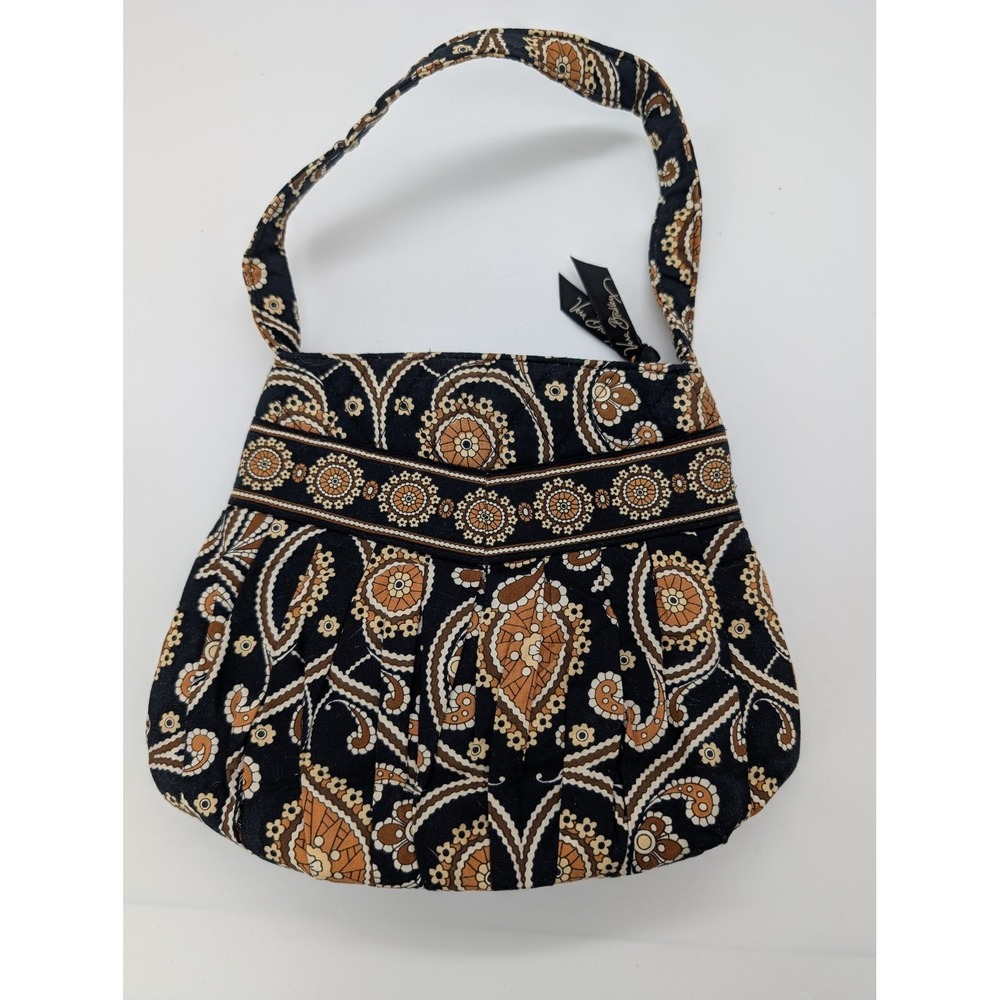 Vera Bradley Night and Day Retired Mini Hipster Crossbody Bag - Black & Amber